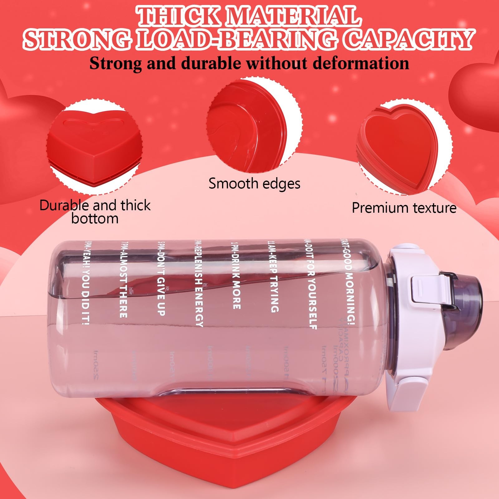 50 Pcs 22 oz Heart Shaped Food Storage Containers with Lids Valentine Heart S…