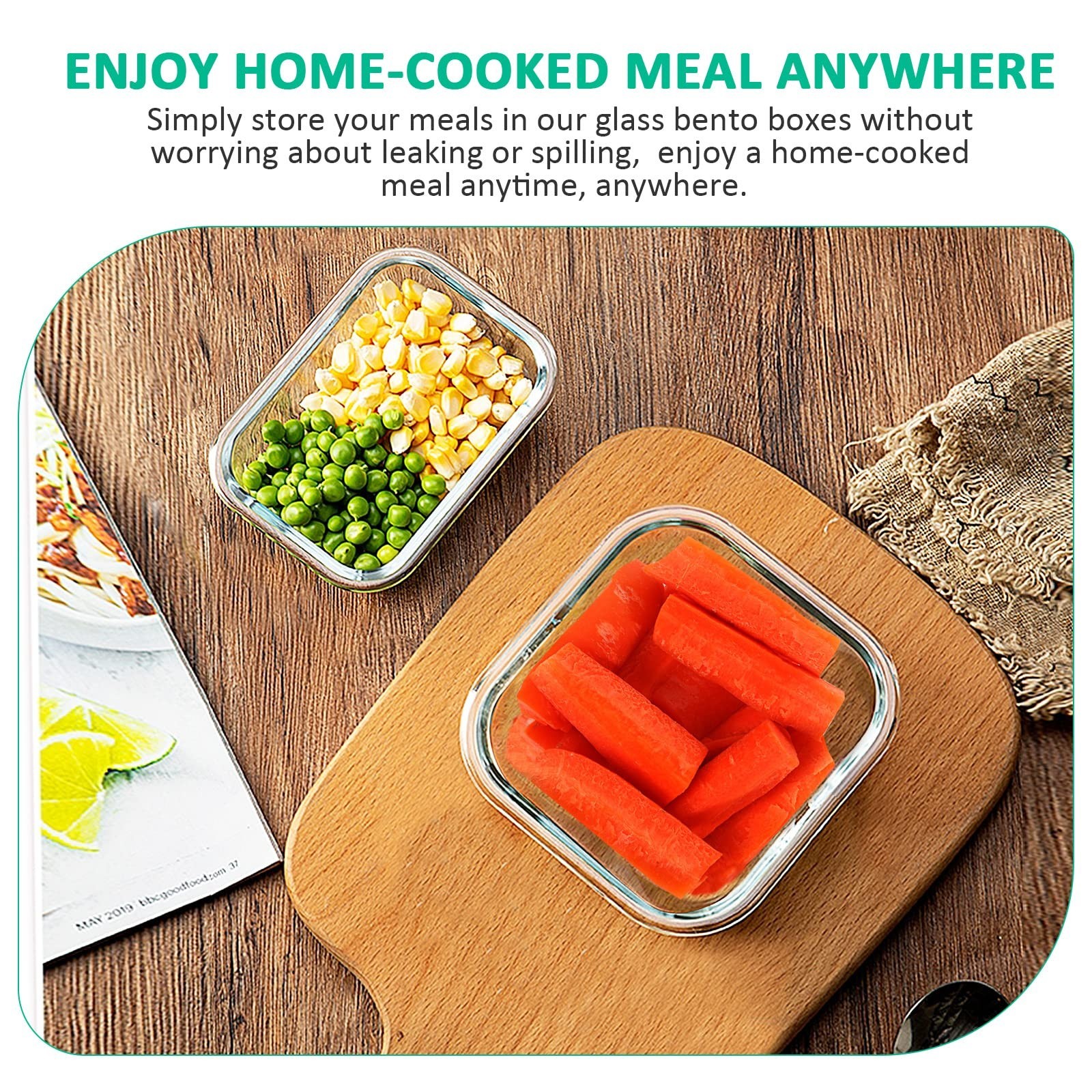 24-Piece BPA-Free Glass Food Storage Containers Set, Airtight Meal Prep & Oven S