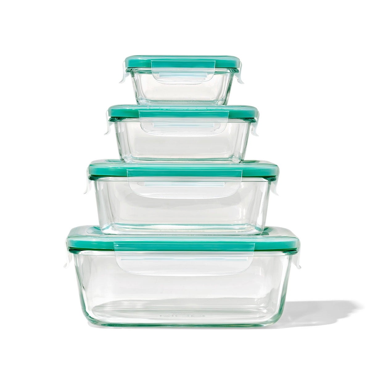OXO Softworks Smart Seal 8-Piece Everyday Glass Container Set, Well Suited