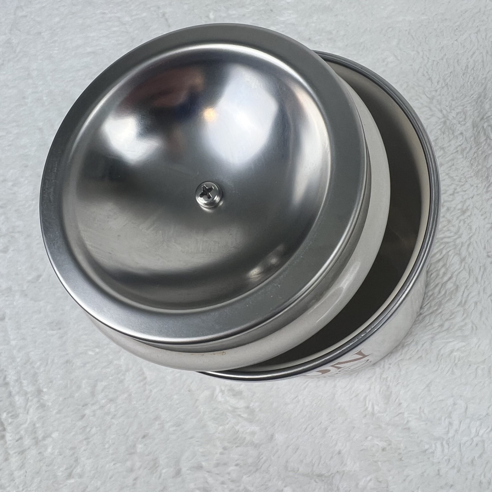 Ayesha Curry Bacon Grease Can Enamel on Steel Container Lid French Vanilla 4×4