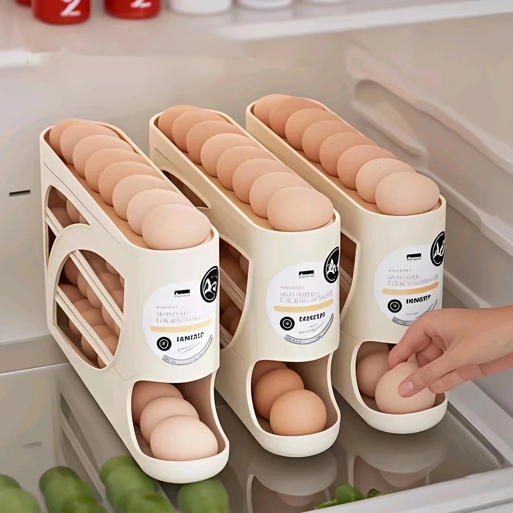Egg Storage Container for Refrigerator Holds Size: 28 to 30 Eggs