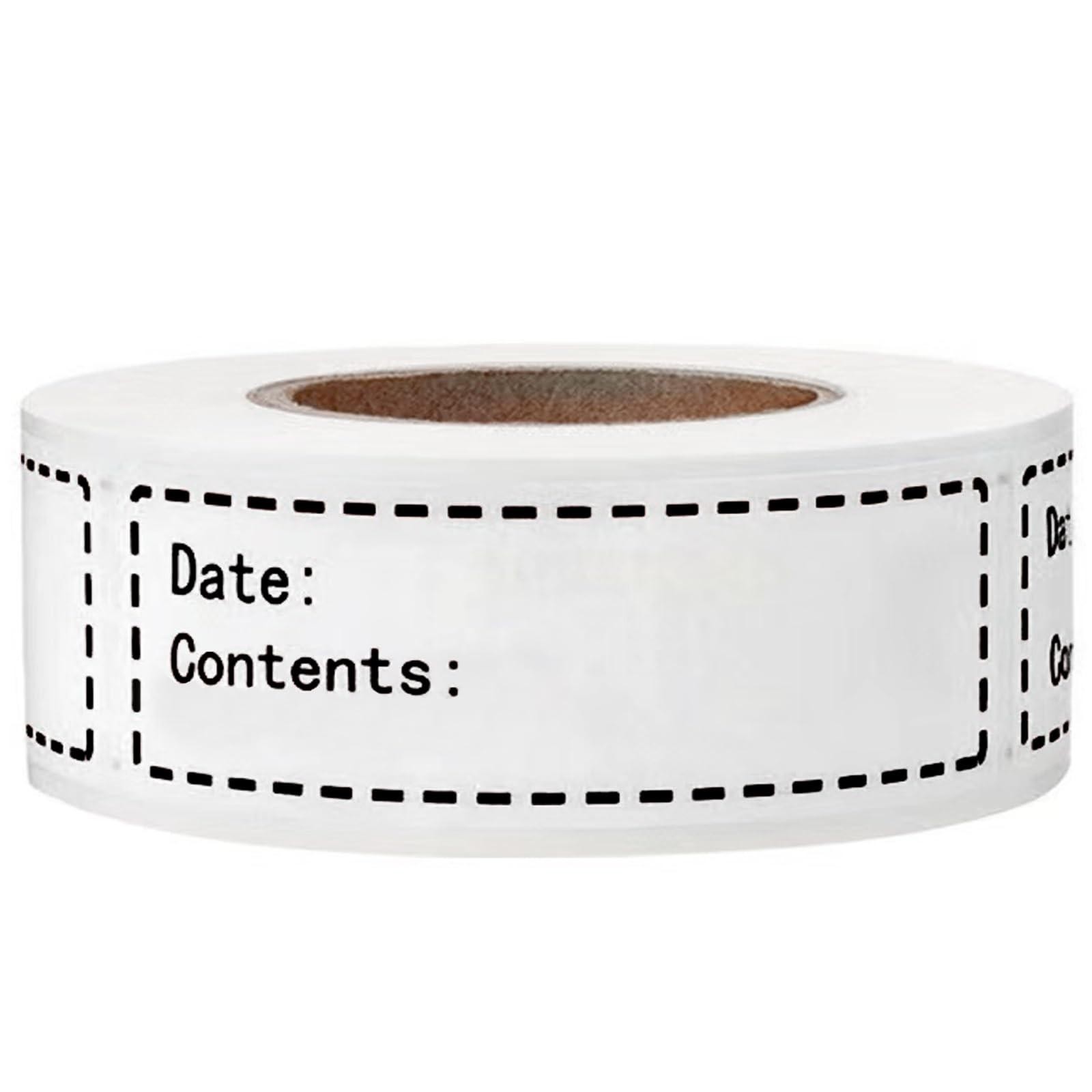 600 Pcs Removable Freezer Labels Food Storage Stickers Refrigerator Food Labels
