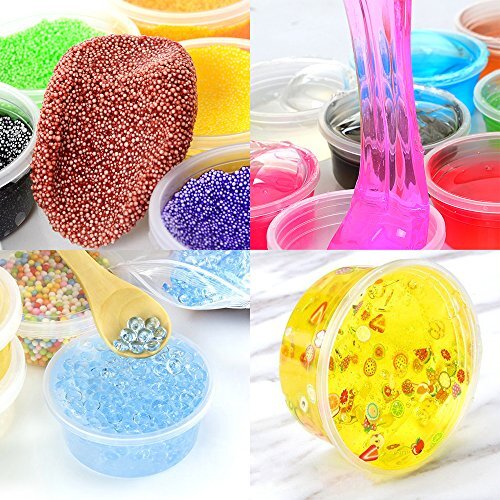 40 Pack 4oz Small Plastic Containers with Lids for Slime Foam Ball Storage
