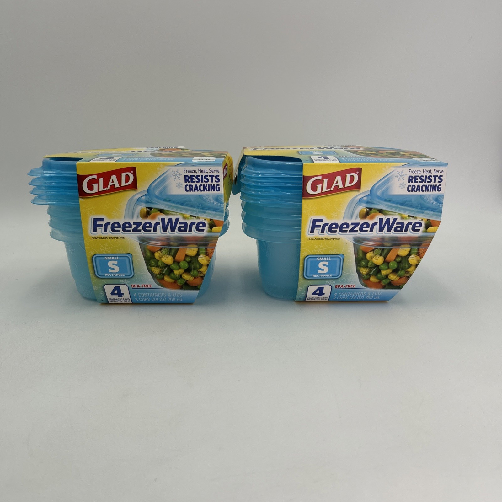 Glad Food Storage Containers – Glad FreezerWare Container – Small – 24 Ounce – 4