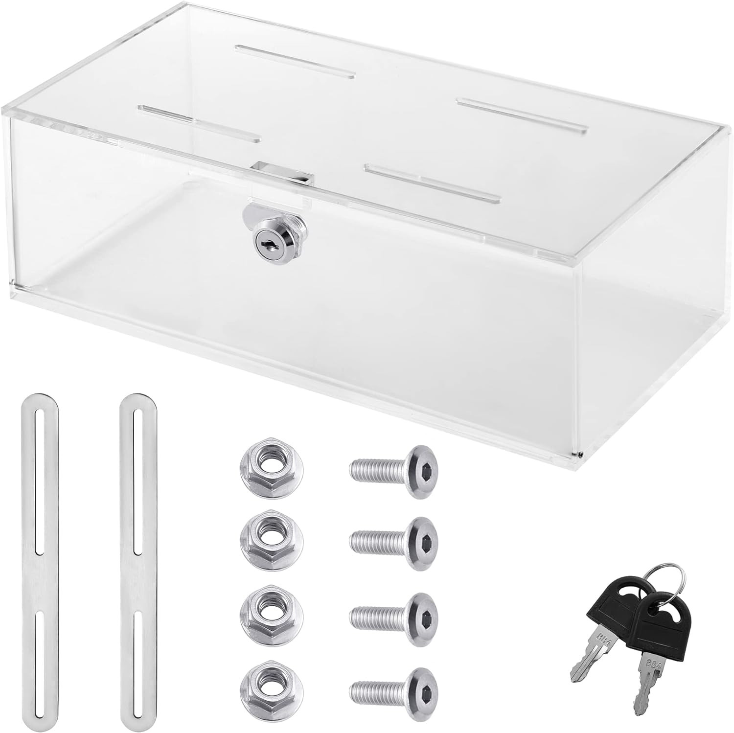 Acrylic Lock Box for Medicines & Insulin Storage – Keys & Mounting Hardware Incl