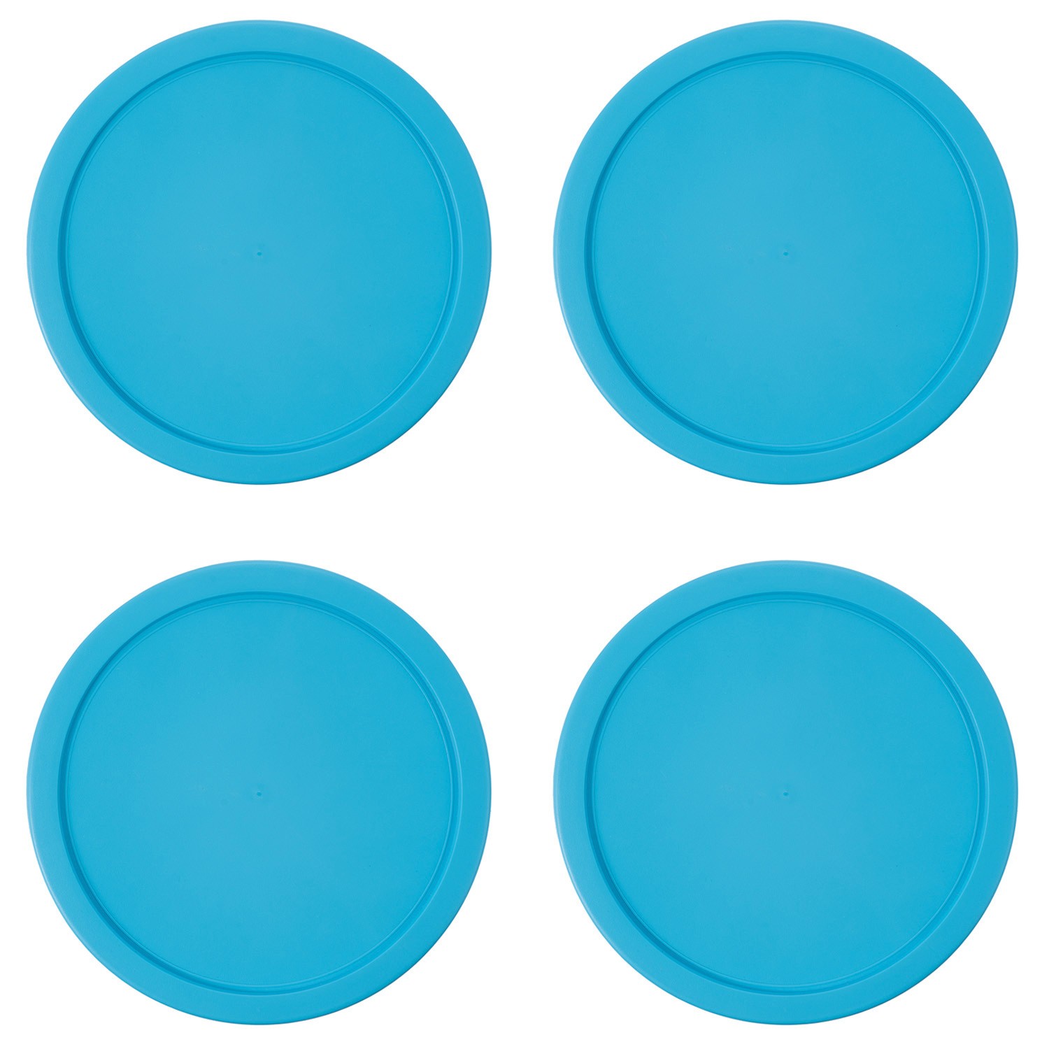 Replacement Lids fits Pyrex 4-Cup Round Glass Cover for 7201-PC Sky Blue 4 Pack