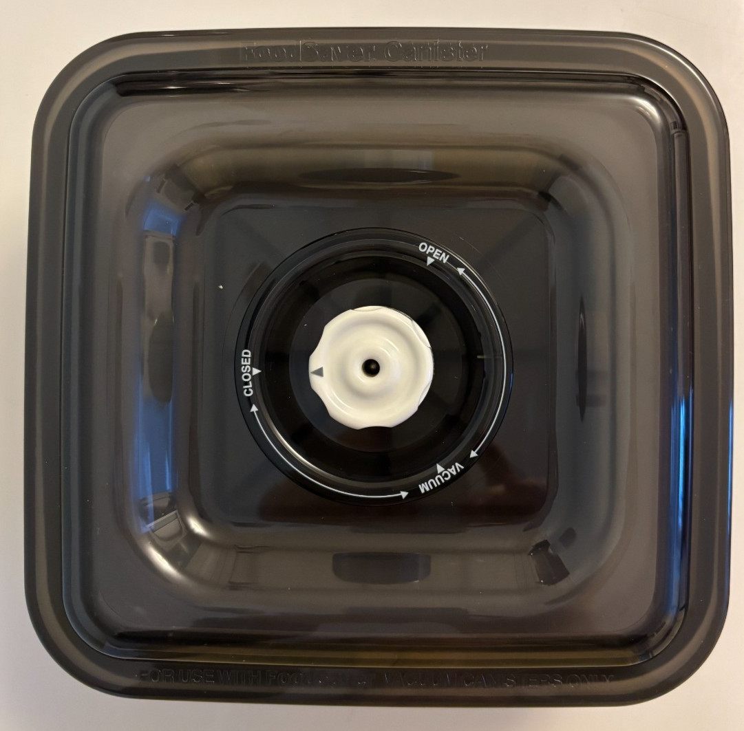 Food Saver 2.25 Qt Cannister With Lid Black With Spatula 663 Marinator