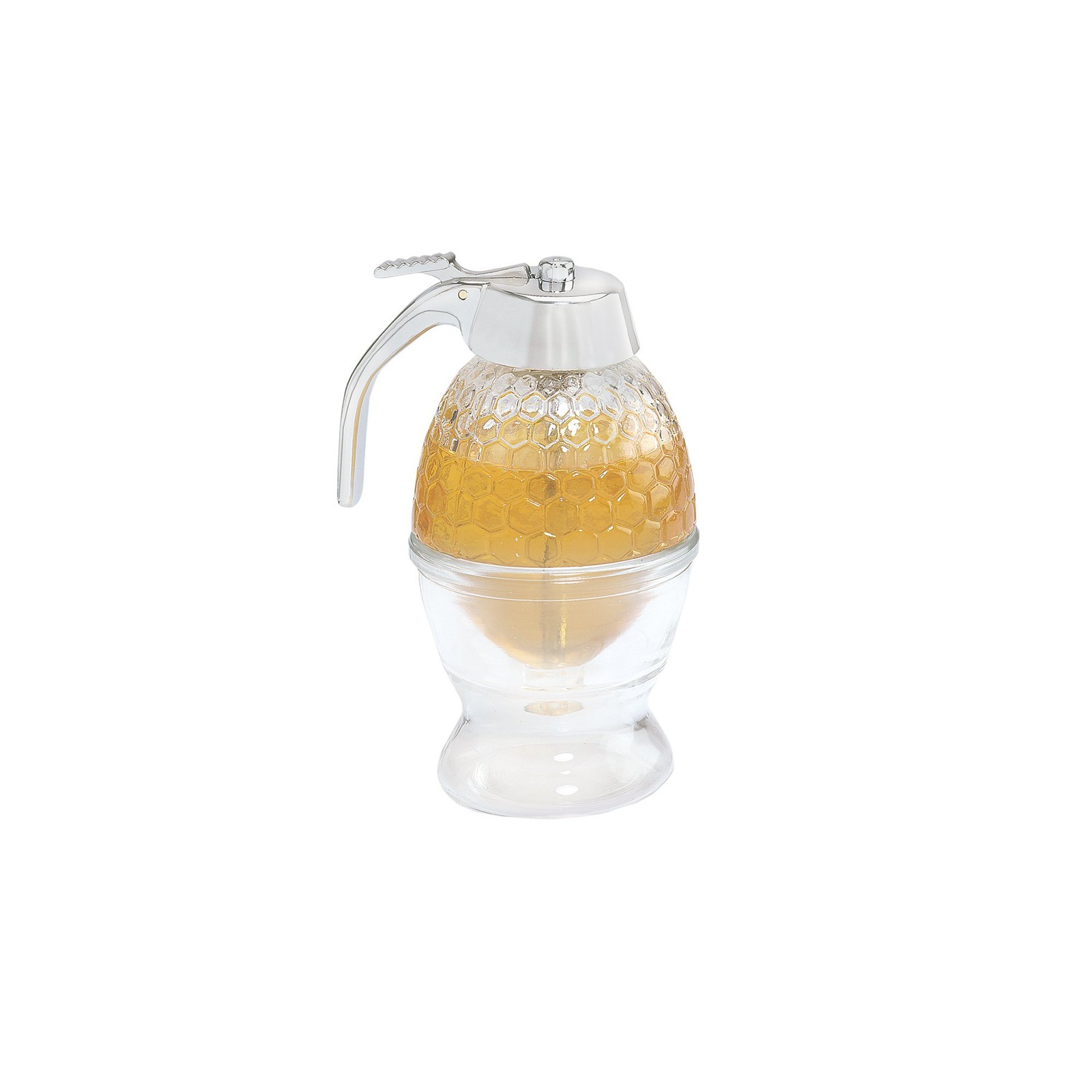 Warming Base Glass Honey And Syrup Dispenser 1 Count pack Of 1 Clear