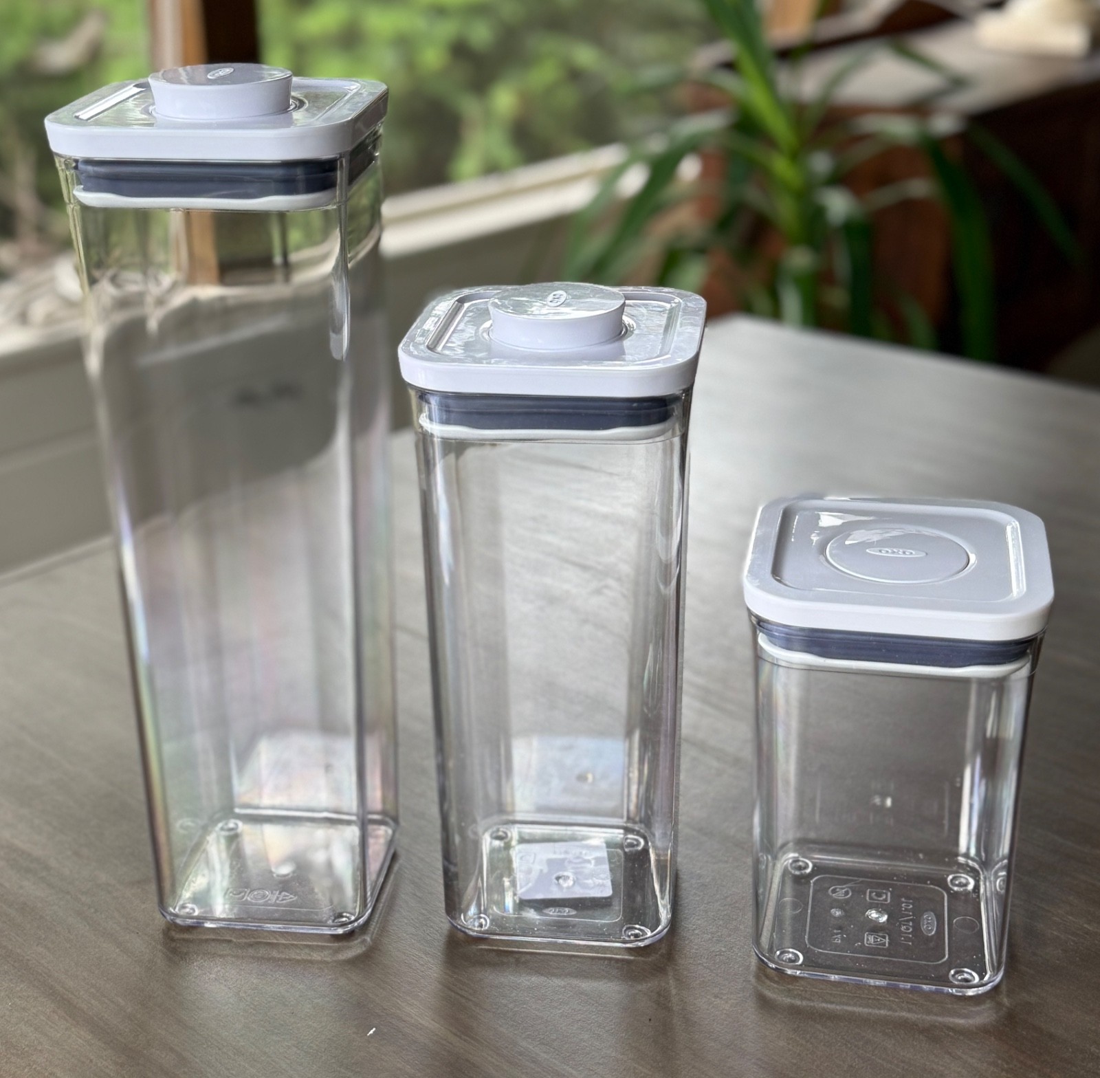 OXO Good Grips POP Top 6 Pc Container Set Clear Food Storage Pantry White $115