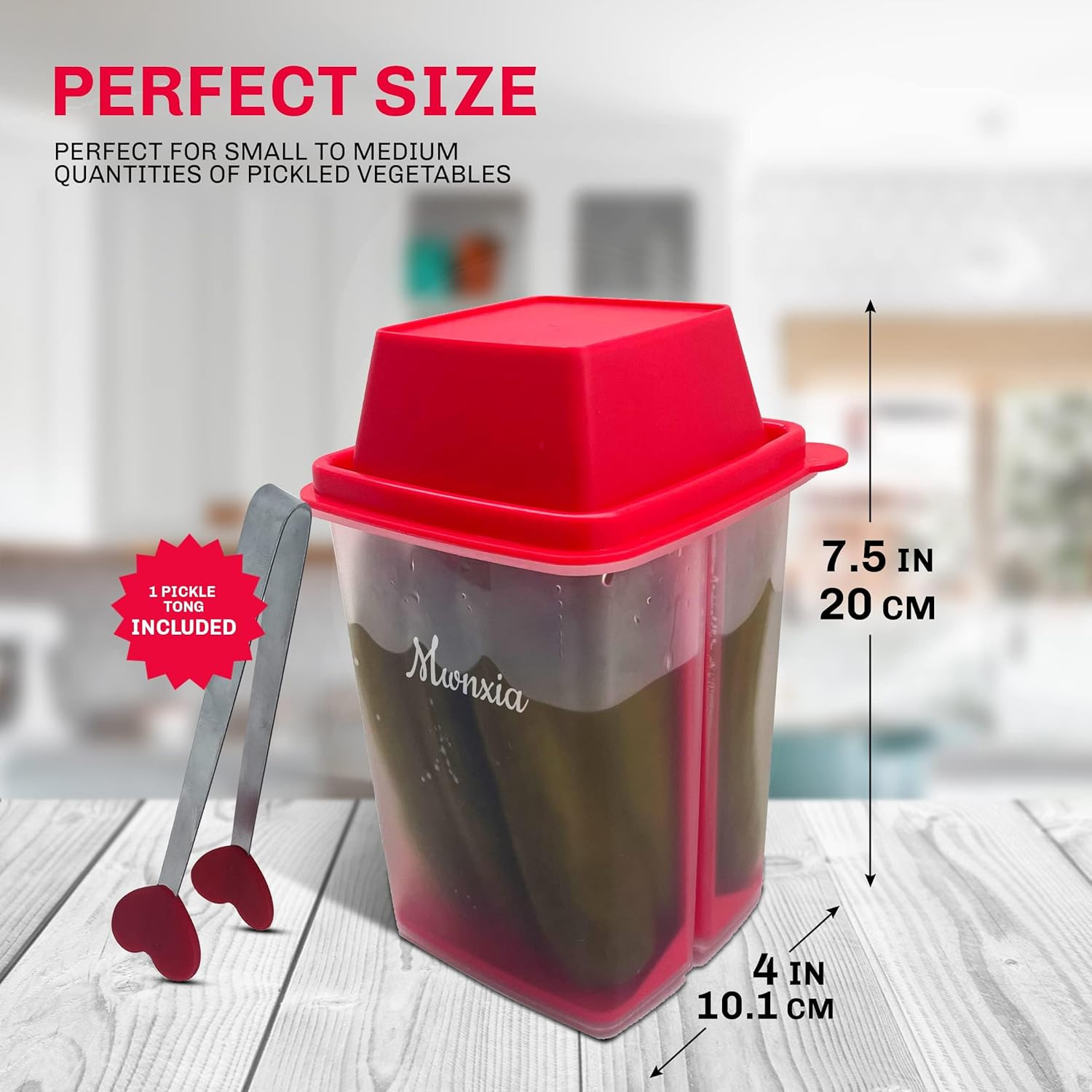 Pickle Container with Strainer | BPA Free Chilero Container Jalapenos Jalapeños