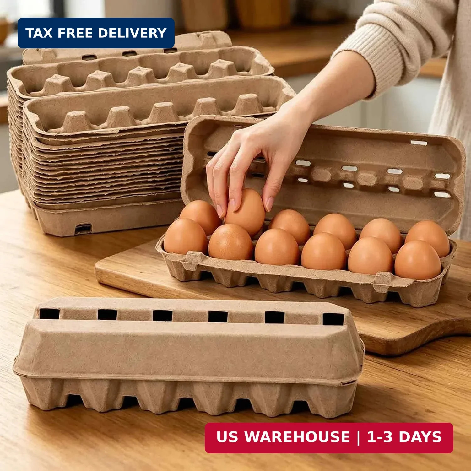 15 Pack Egg Cartons Cheap Bulk, 12 Count Egg Storage Containers Holder, Sturdy N