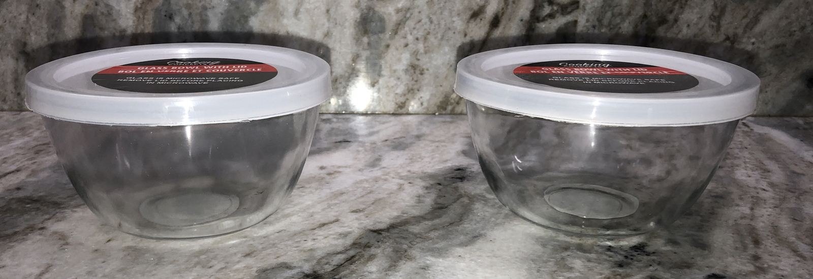 2ea 5 in Storage/Serving Bowls with Plastic Lids For Food,Candy ect-NEW-SHIP24HR