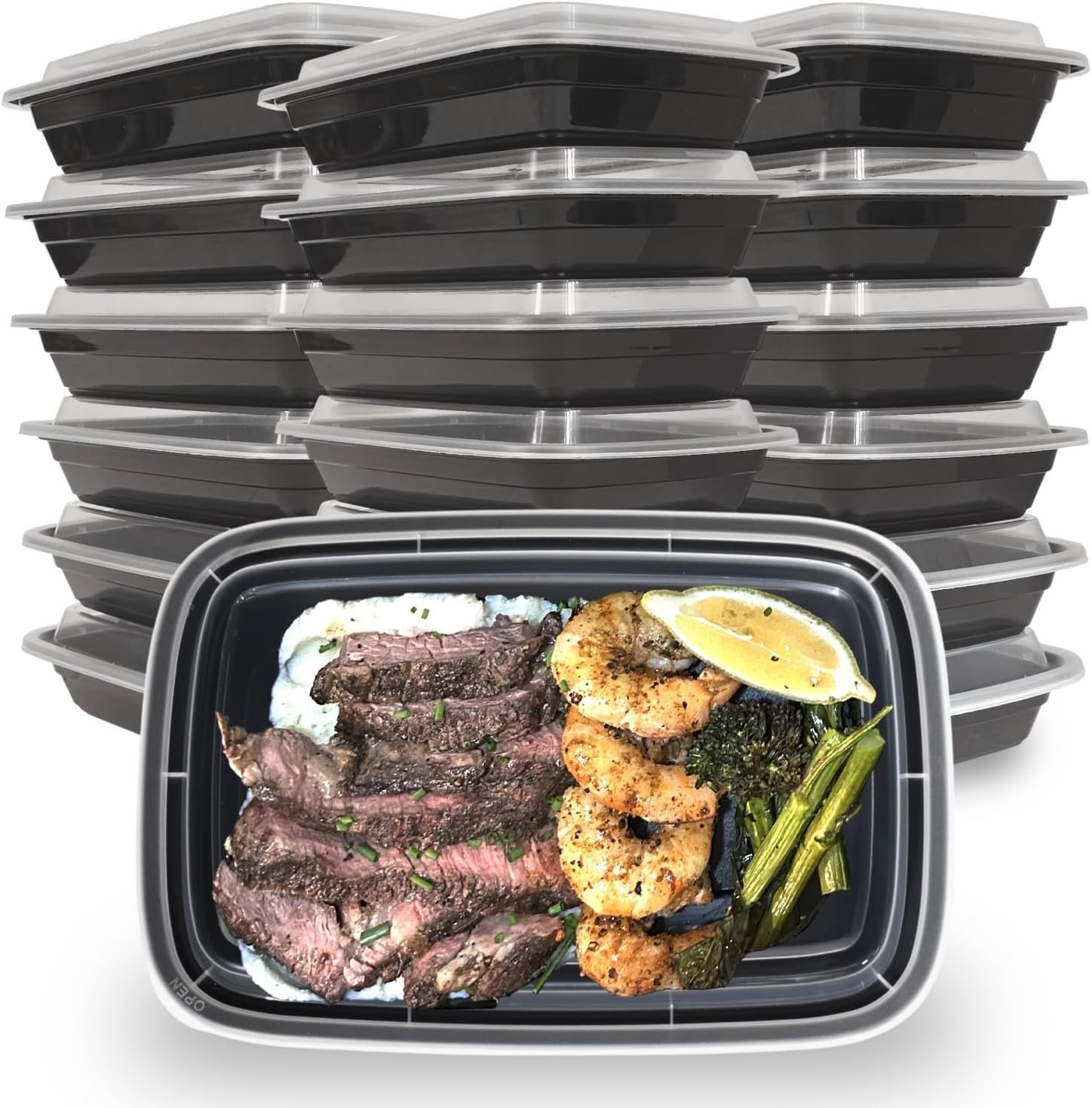 16 Oz 50 Pack Meal Prep Containers BPA Free Leakproof Stackable Food Storage Co