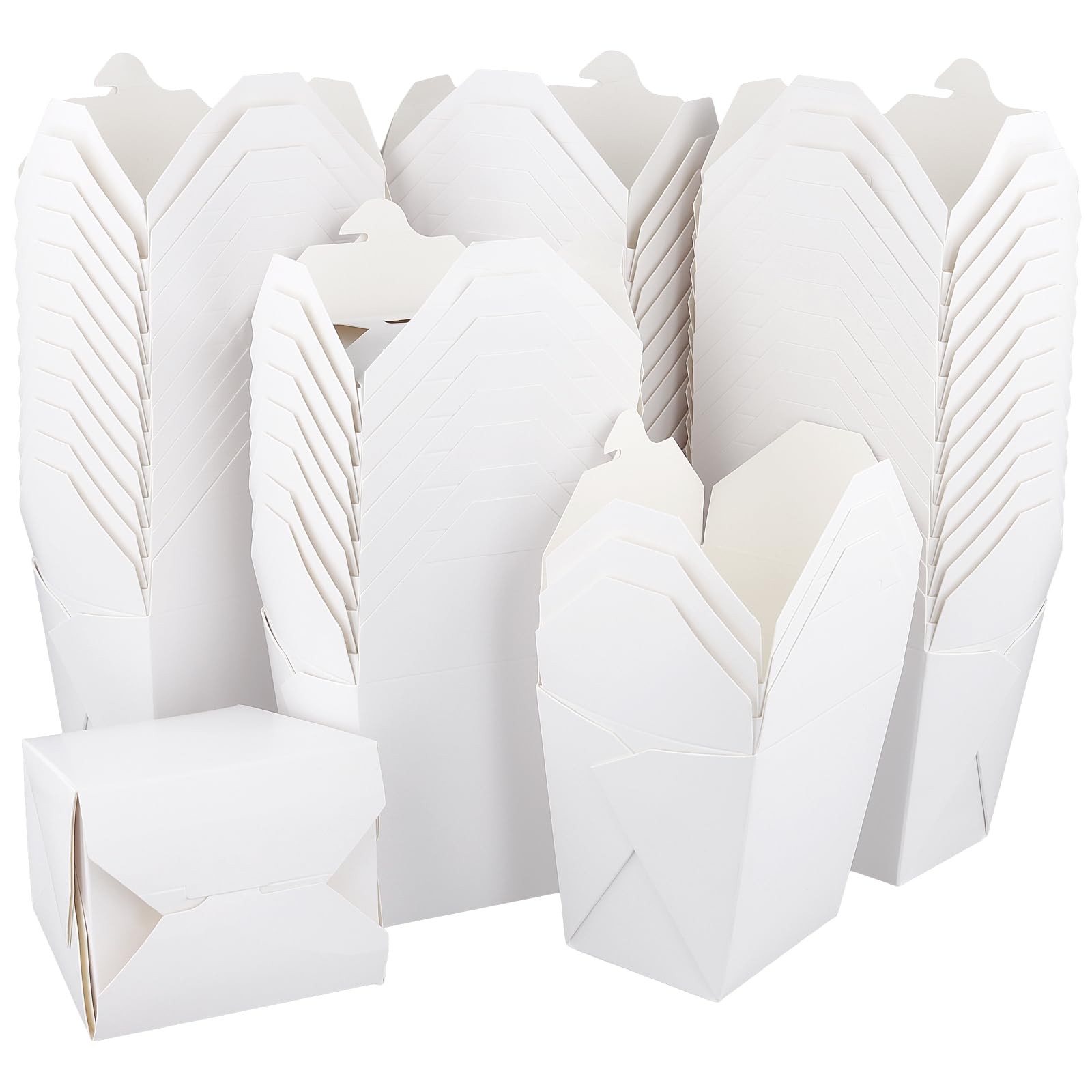 50 PCS 32oz White Chinese Take Out Box Paper To Go Container Leftover Food