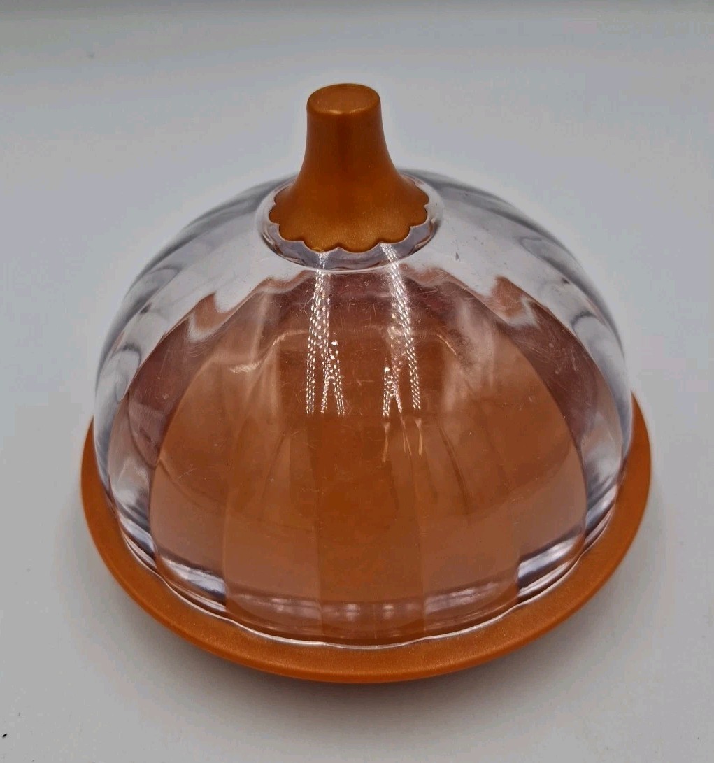 Joie Clearly Fresh Airtight Onion Keeper Storage Orange Bottom Clear Top