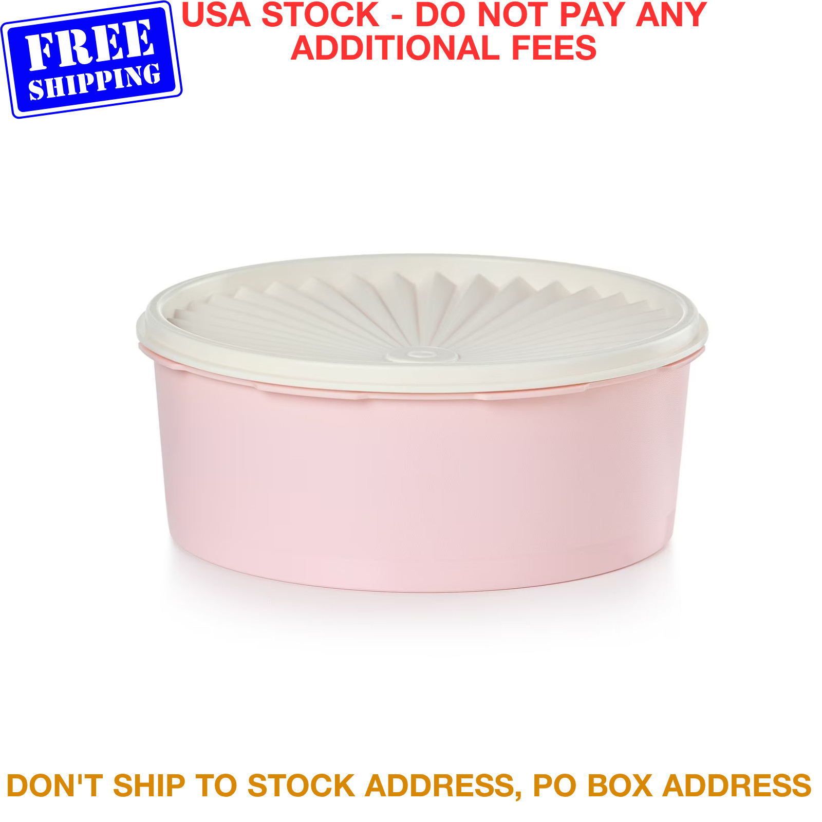 Airtight Food Canister 1.8L Vintage Sunburst Cookie Storage Container Round Pink