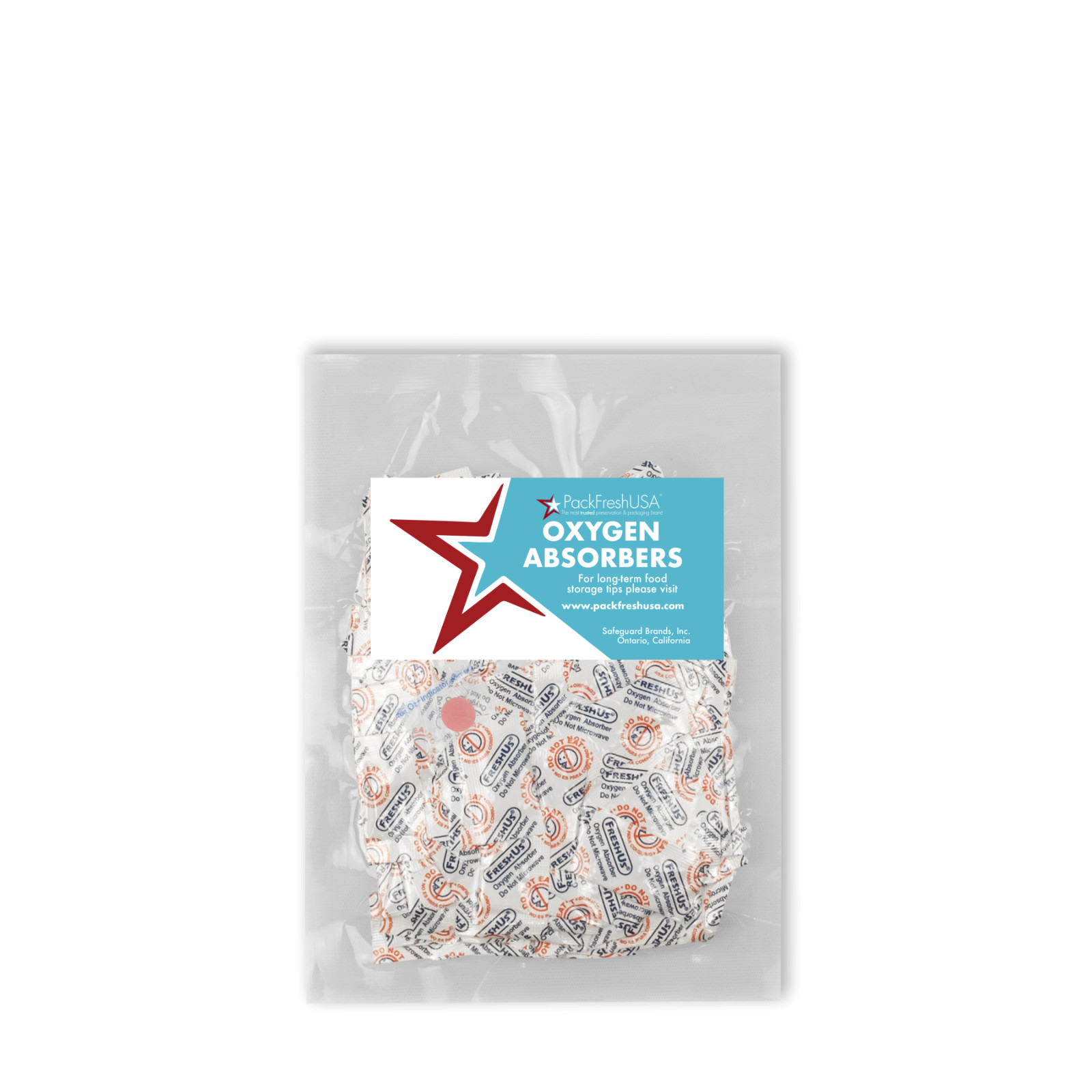 PackFreshUSA 10cc Oxygen Absorber Packs Food-Grade Non-Toxic Food – 200 Pack