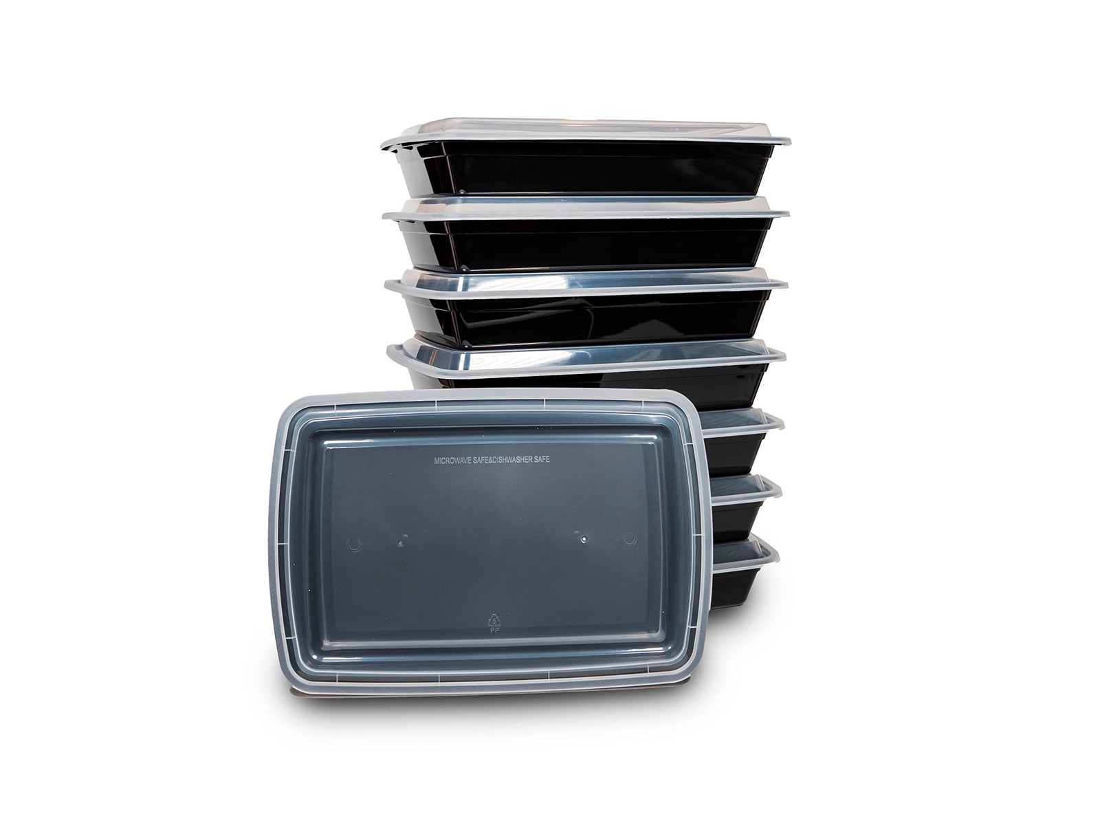DHG PROFESSIONAL 50 sets Rectangle 58oz Meal Prep Containers, Plastic BPA Free