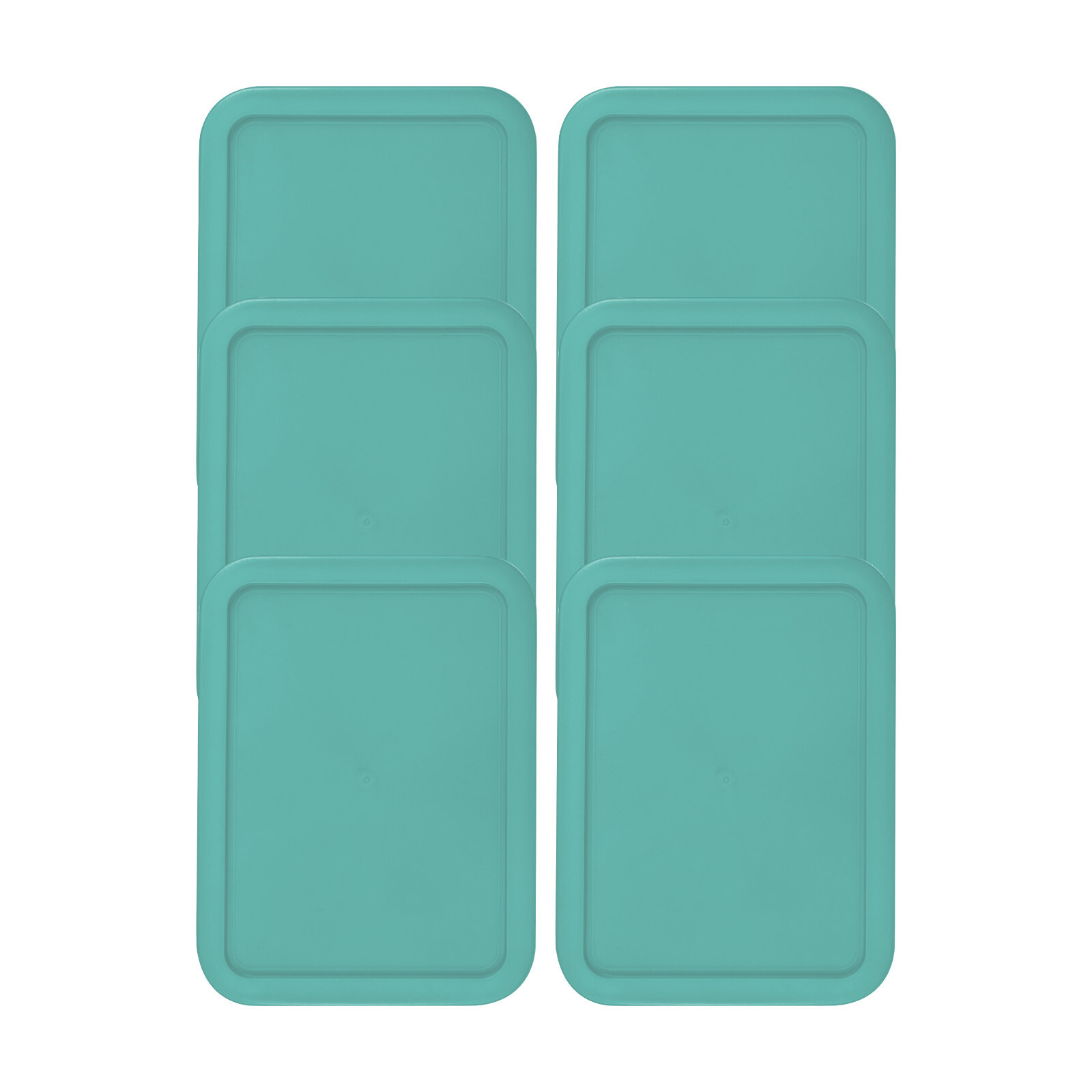Replacement Lid for 6-CUP Pyrex Cover Rectangle (6.75″ x 8.75″) TURQUOISE 6-Pack