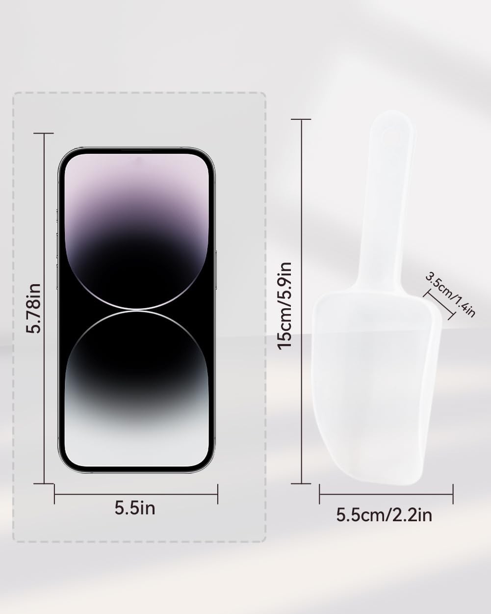8Pcs Ice Scoop for Freeze 5.9 x 2.2in Small Candy Scoop Kitchen Gadgets for F…