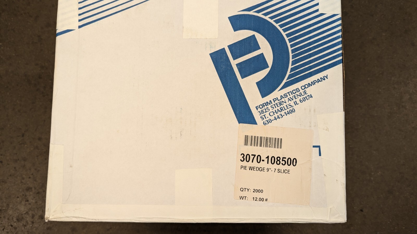Form Plastics 3070 Clear Pie Cake Tart Slice Wedge Bakery Containers 8oz 2000ct