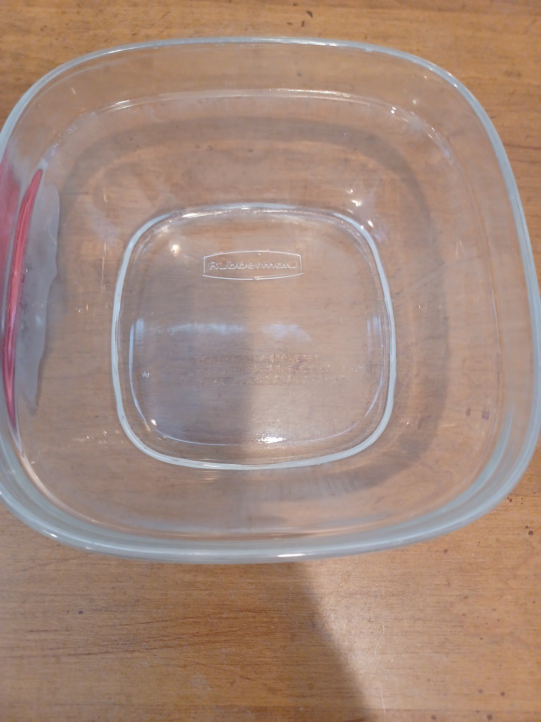 Rubbermaid Glass Storage Container Square 2.5 cup 7N62 With Lid Red Discontinued