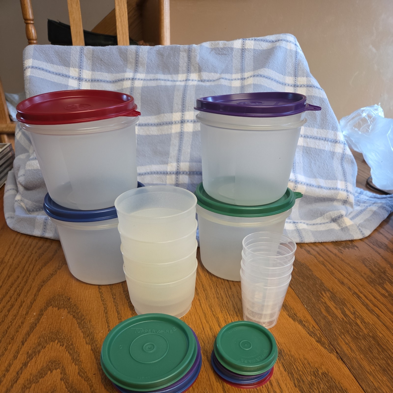 NEW Tupperware 24 Piece Multi Size Set with Lids – jewel tone colors