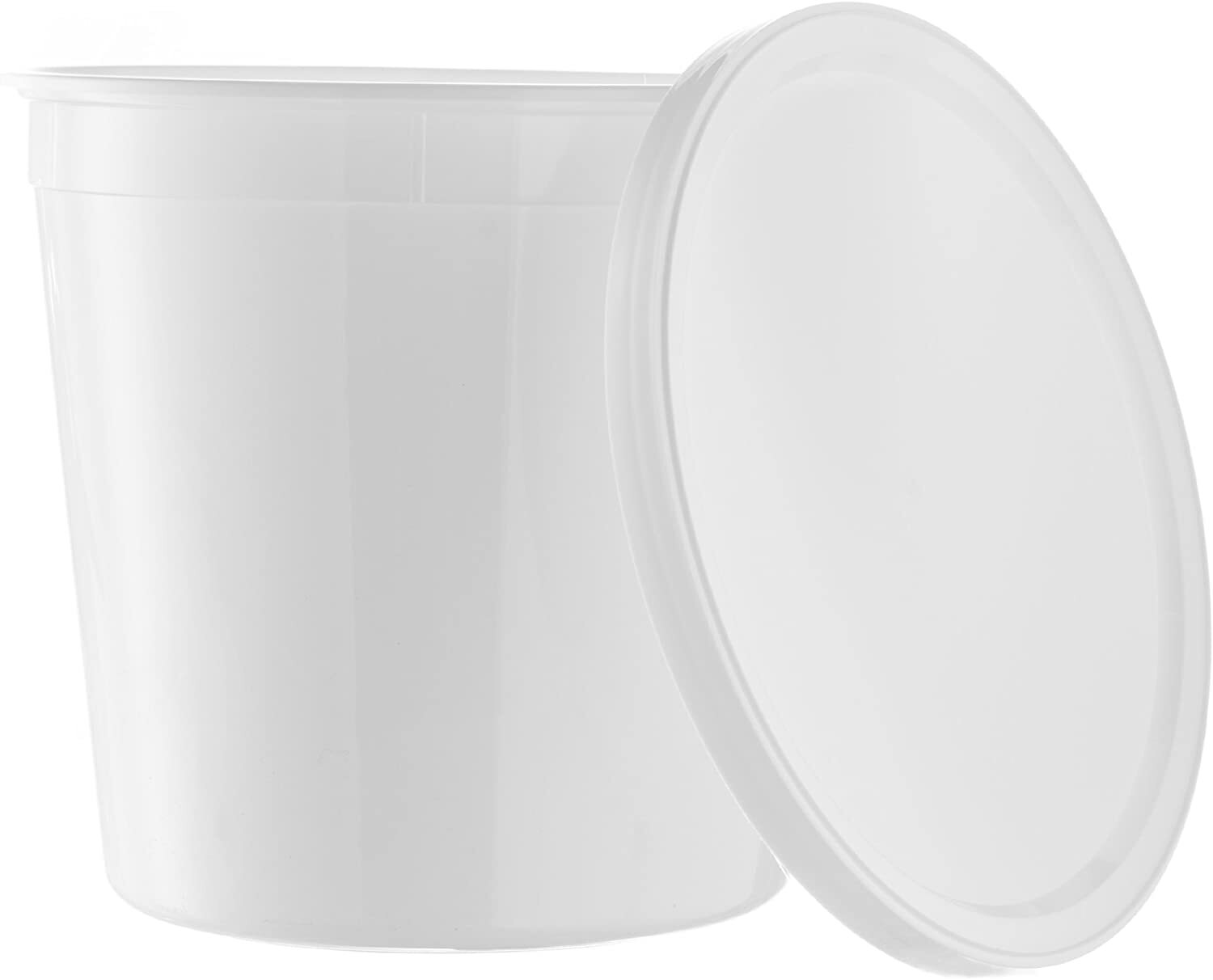 168 oz & 5.25 Qt. Translucent Round Deli Container with Lids| Take-out & Storage
