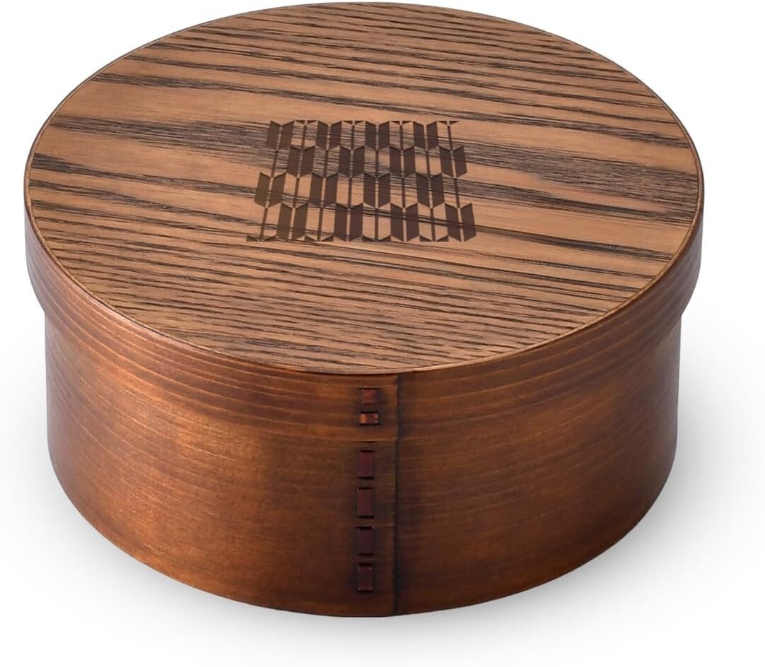 J-kitchens Yabane Wooden Rice Container Approx. 4-5 cups Φ21cm x 9.5cm Japan
