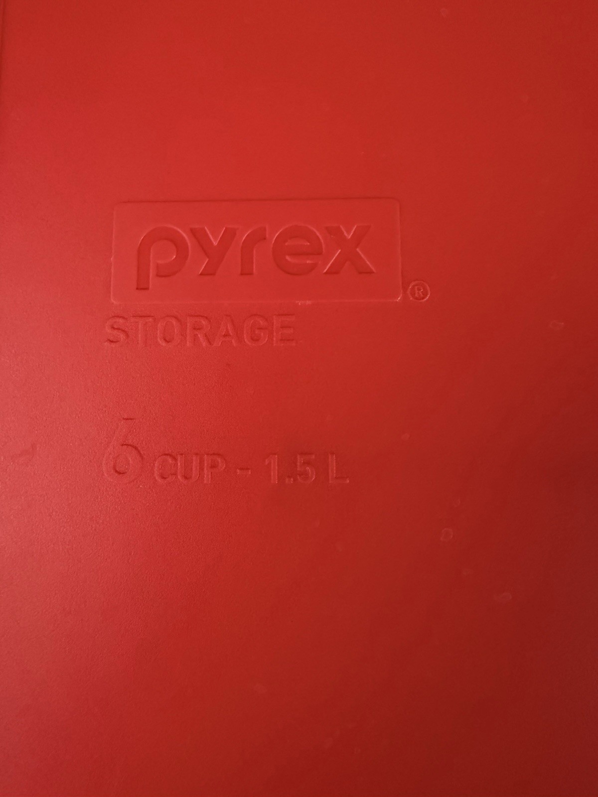 Pyrex 6 Cup/1.5L Rectangular Glass Food Storage Containers w/ Red Snap Lids x2