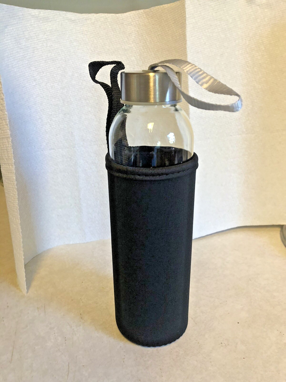 Chef’s Star Glass Water Bottles- 6 Pack – Stainless Steel Lids 18oz-Nylon Cover