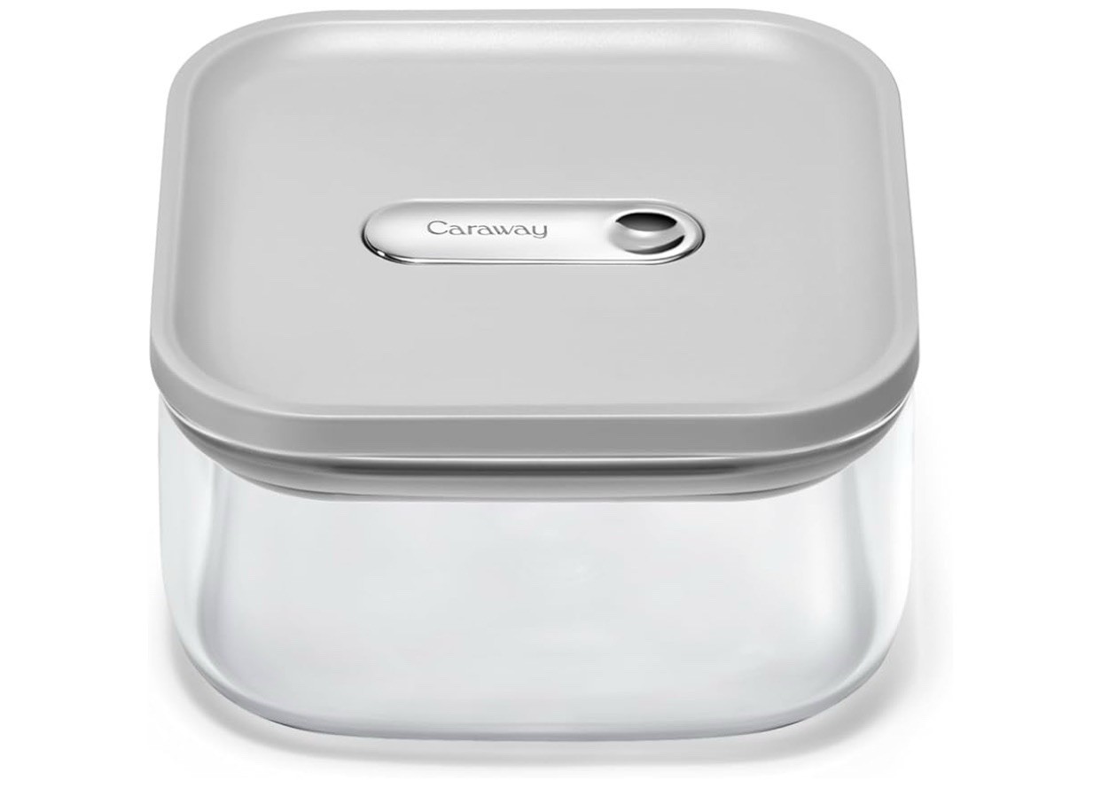 Caraway 1qt Glass Airtight Food Storage Container with Lid; Non-Toxic, BP