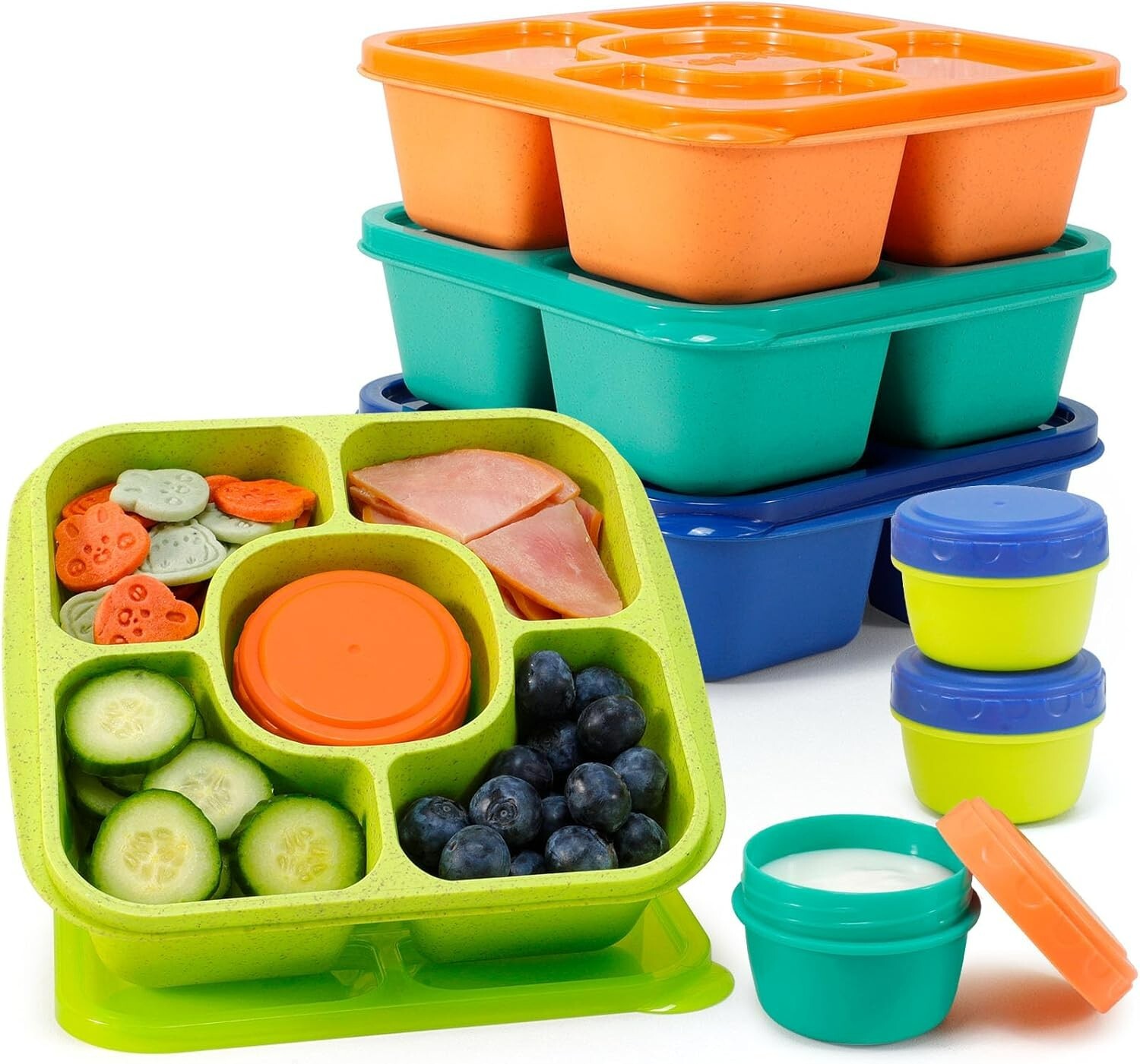 Caperci Original Lunchable Snack Containers for Kids & Adults – Jewel Brights