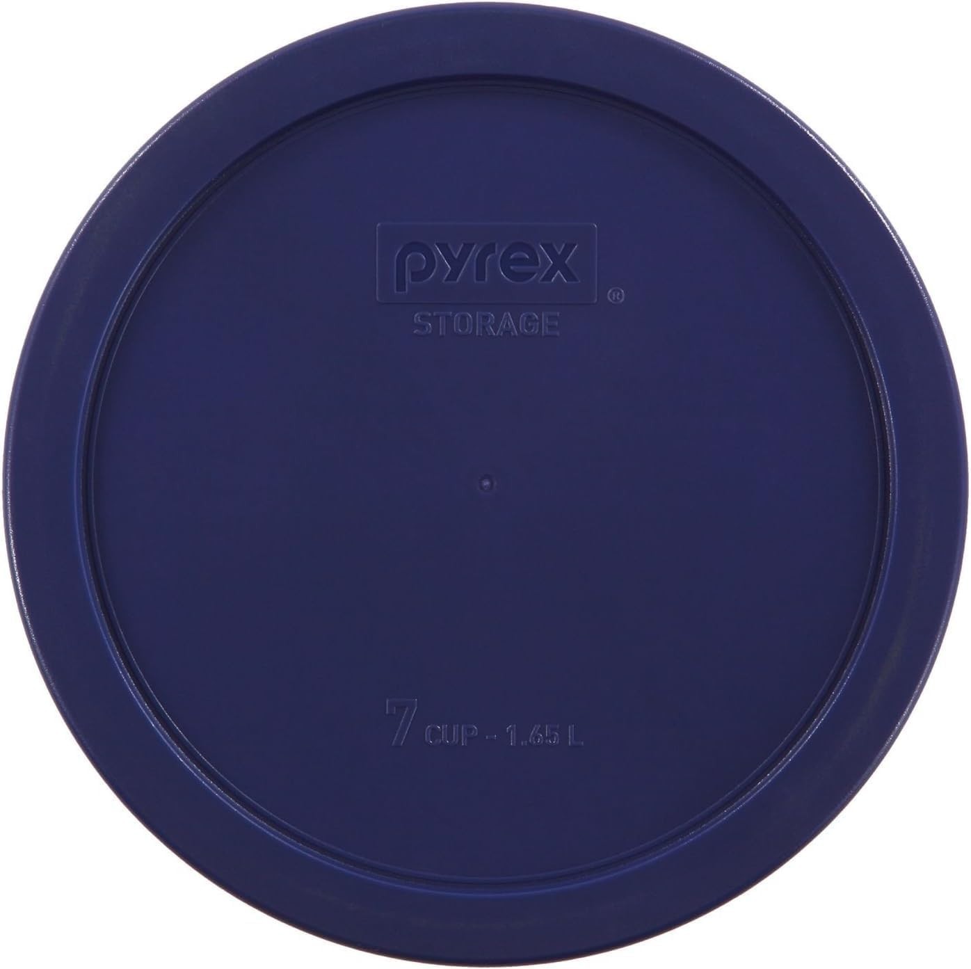 Storage Plus 7-Cup Round Glass Food Storage Dish, Blue Cover, Pack of 2 – Ge…