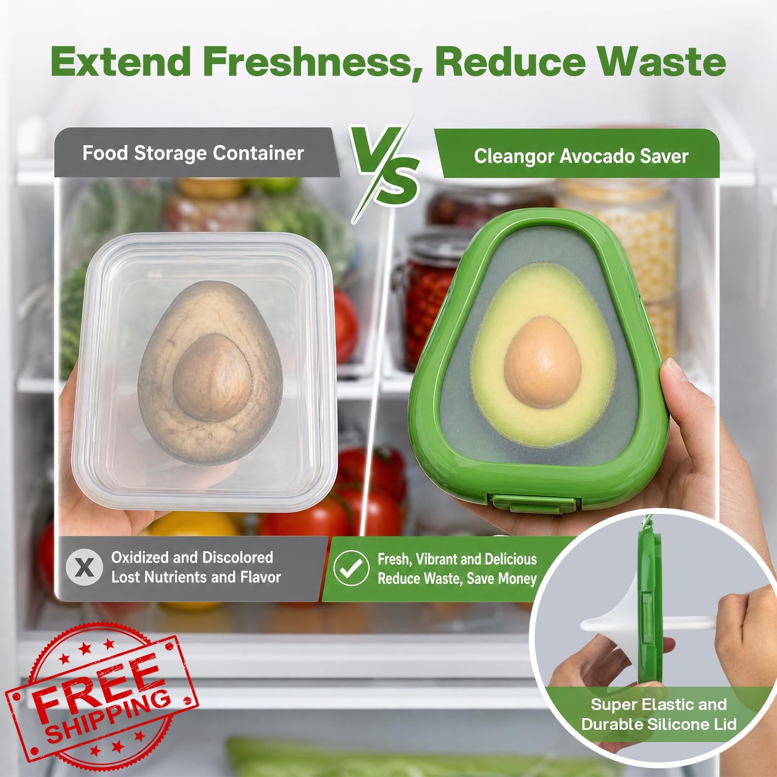 CLEANGOR Avocado Saver Green 1 Count