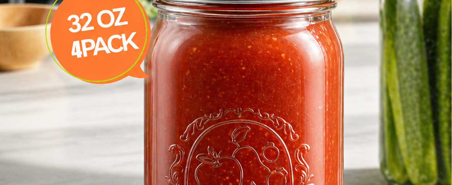 Wide Mouth Mason Jars with Lids [], Canning Jars with Metal Airtight Lids and