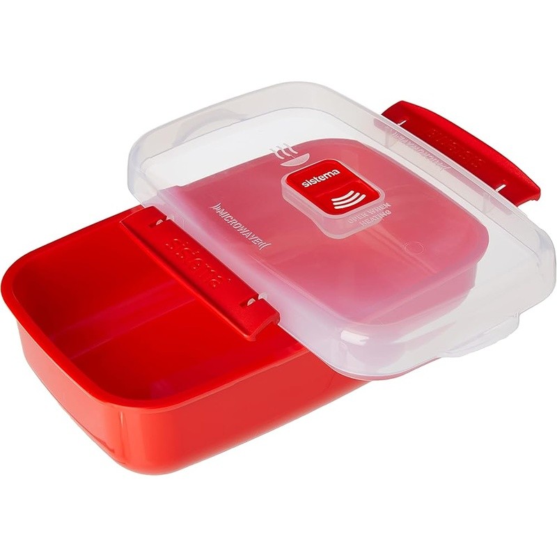 Microwave Container Set W/ Steam Vent Durable Meal Prep Food Storage 4pcs New