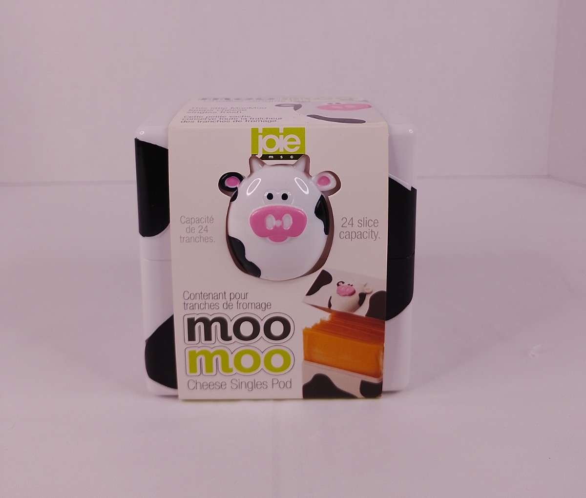 Joie Moo Moo Sliced Cheese Storage Container Pod Fridge Organizer NEW