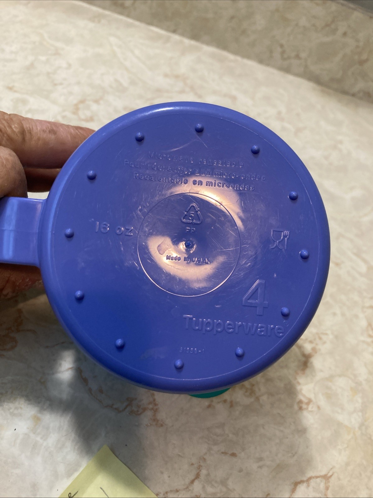 Tupperware 16 Oz. Crystal Wave Soup Mug Bowl Microwave Vent Container