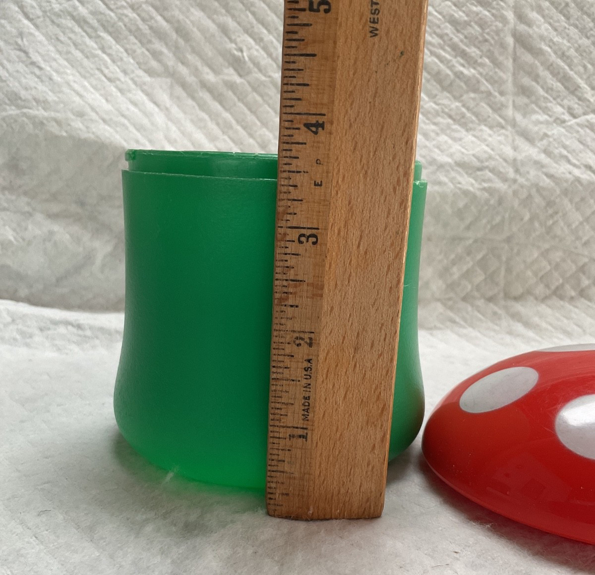 HUTZLER WHIMSY MUSHROOM TRICOLOR SHAPED SAVER KEEPER STORAGE CONTAINER NWOT