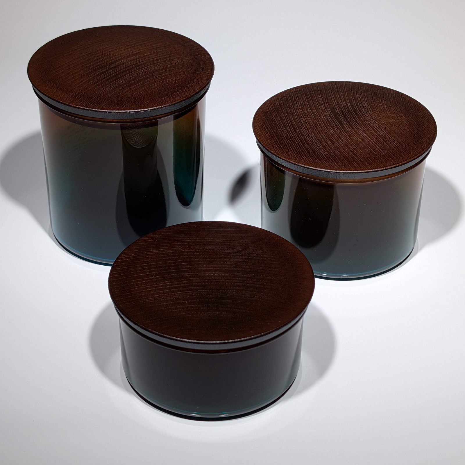 Gradient Round Storage Jar Brown Blue – Japanese Kitchen Storage