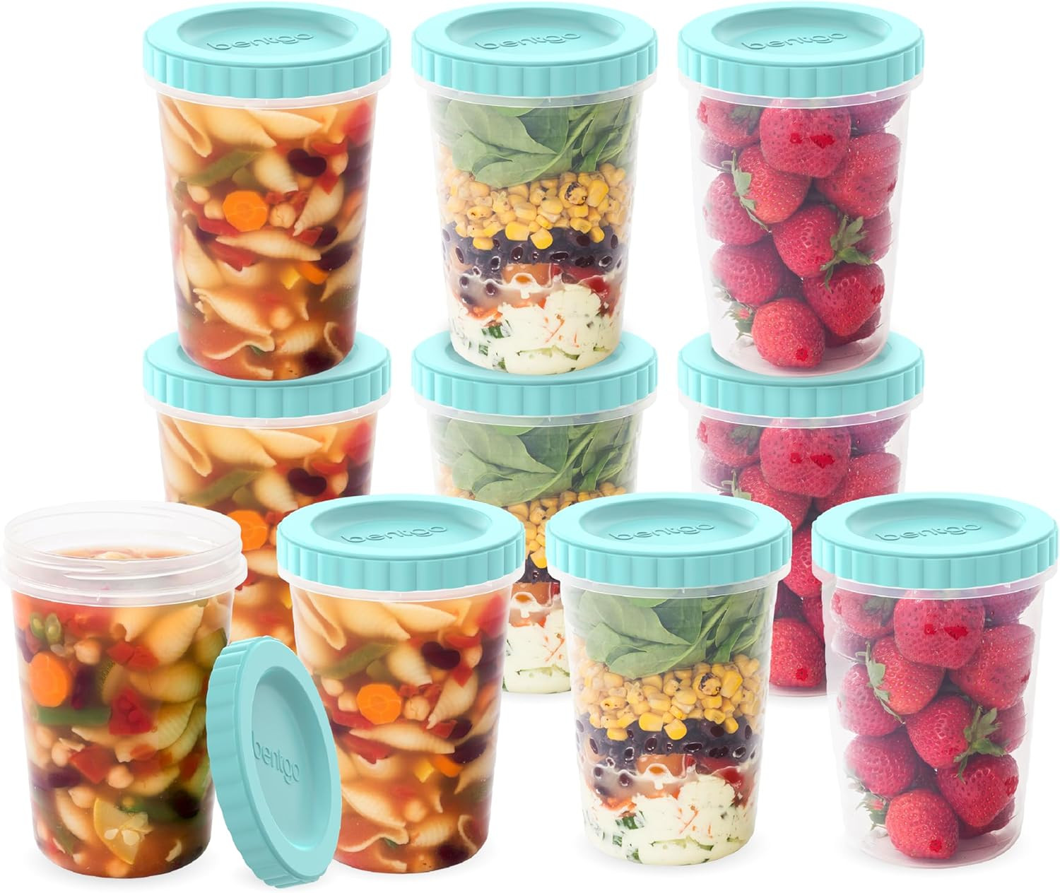 Prep – 20 Piece 32 Fl Oz Leak-Proof Deli Containers with Lids, Food Storage for