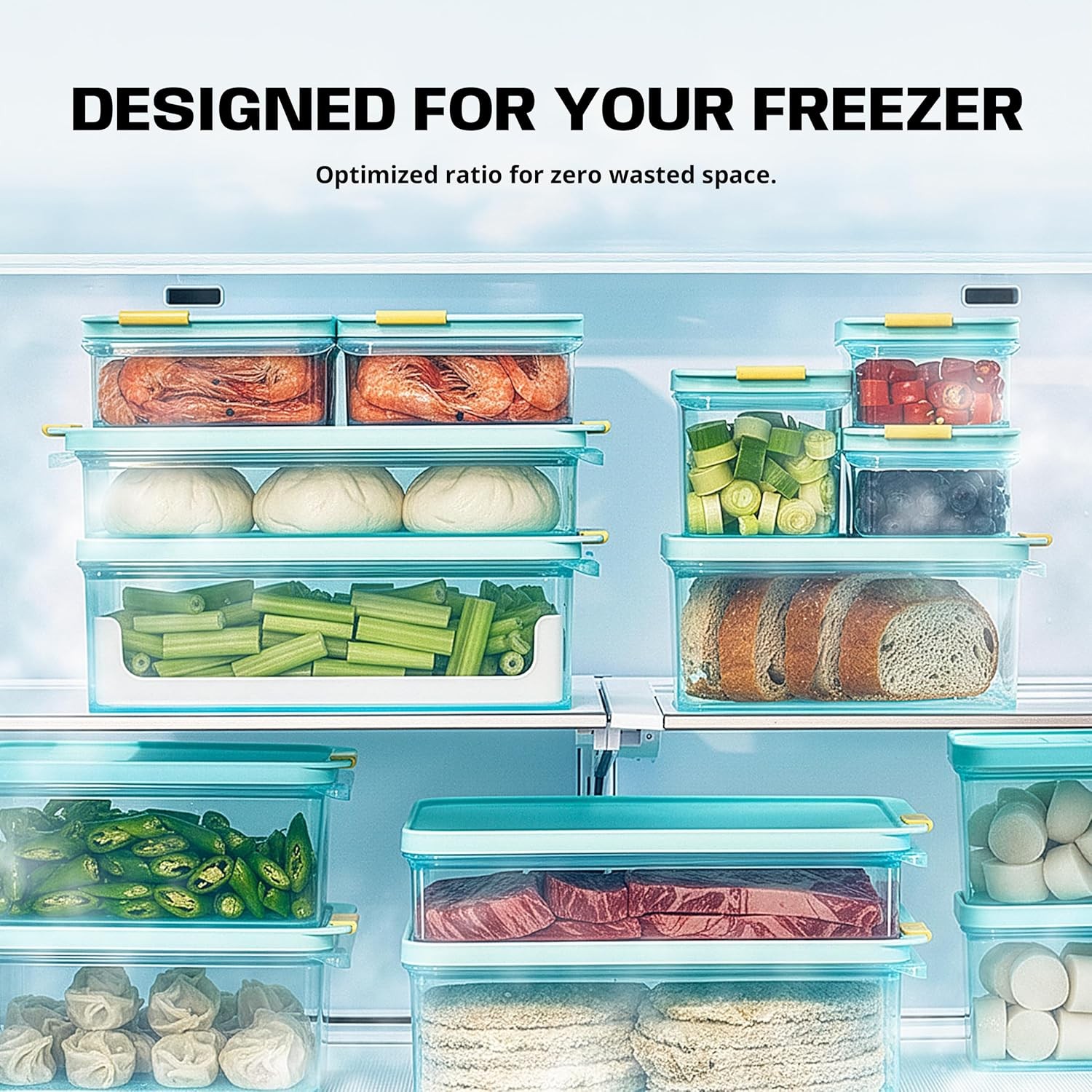 LocknLock HFL101 Freezer Fit Plastic Food Storage Container with Lid for Kitchen