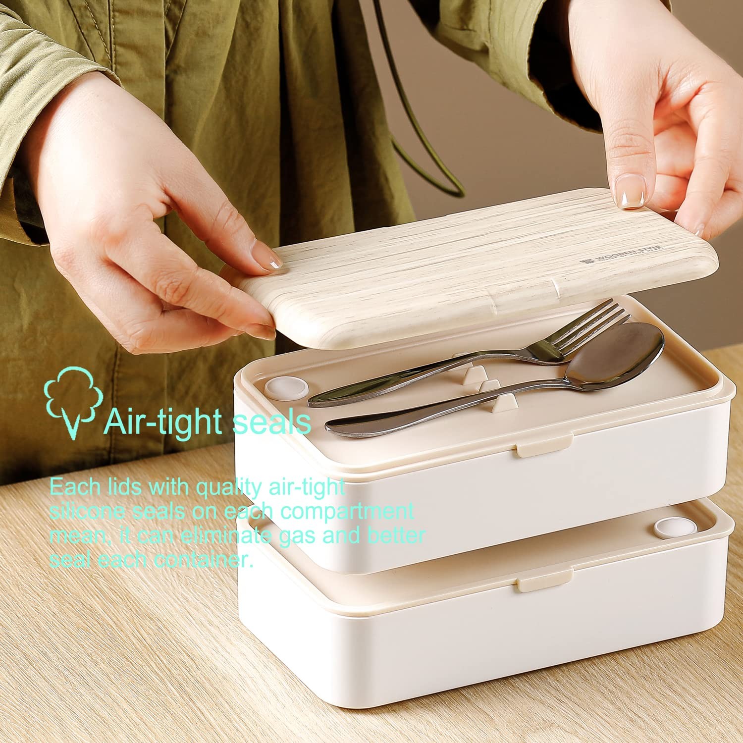 Binoster Original Bento Box Lunch Japanese Style 2 9.2X10.5X18.5CM, Pink