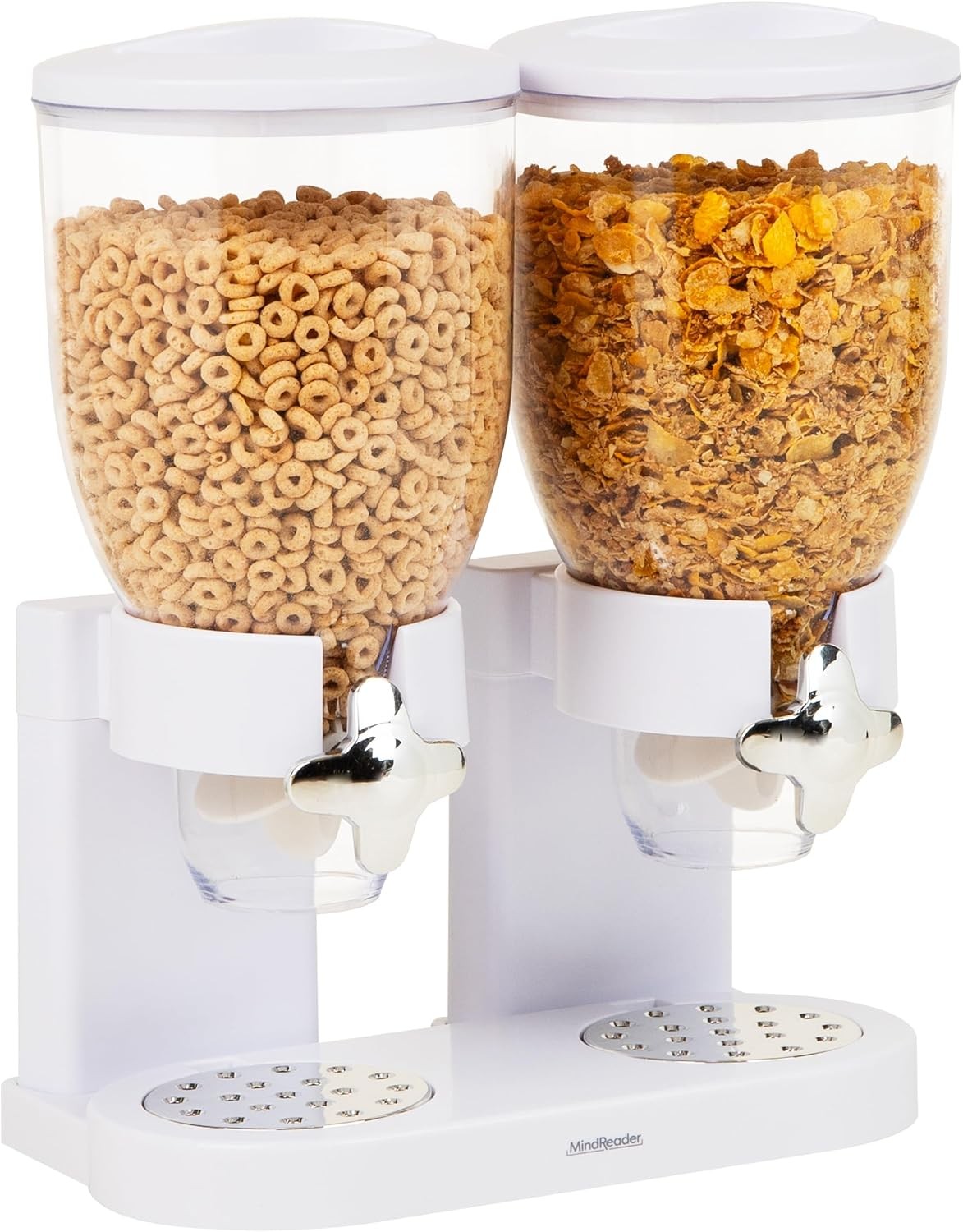 Double Dry Food Dispenser 2 x 3.5L Countertop Containers Cereal Granola Candy