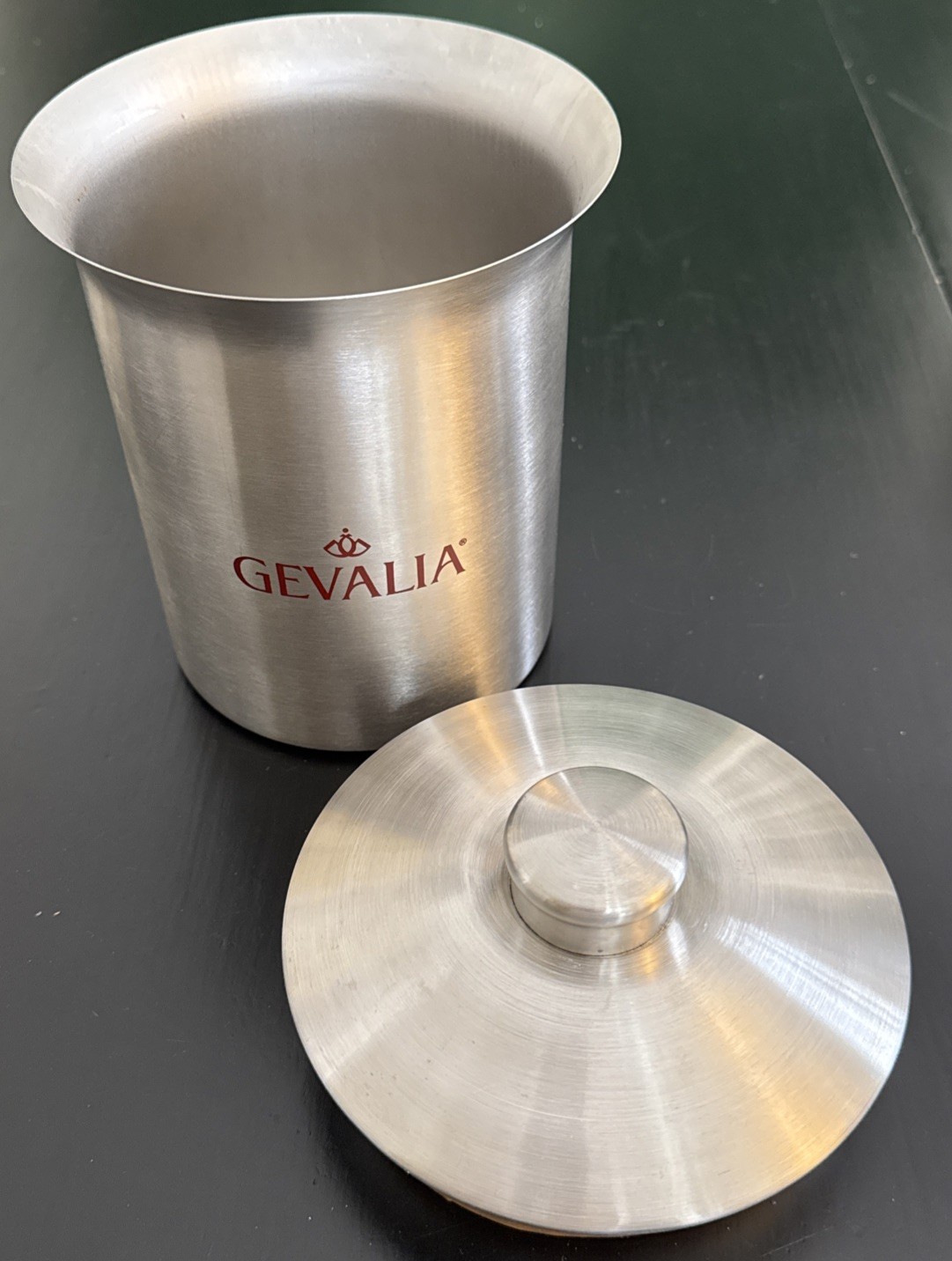 Gevalia Stainless Canister Pantry 2 Qt Storage Container Food Jar Airtight Lid