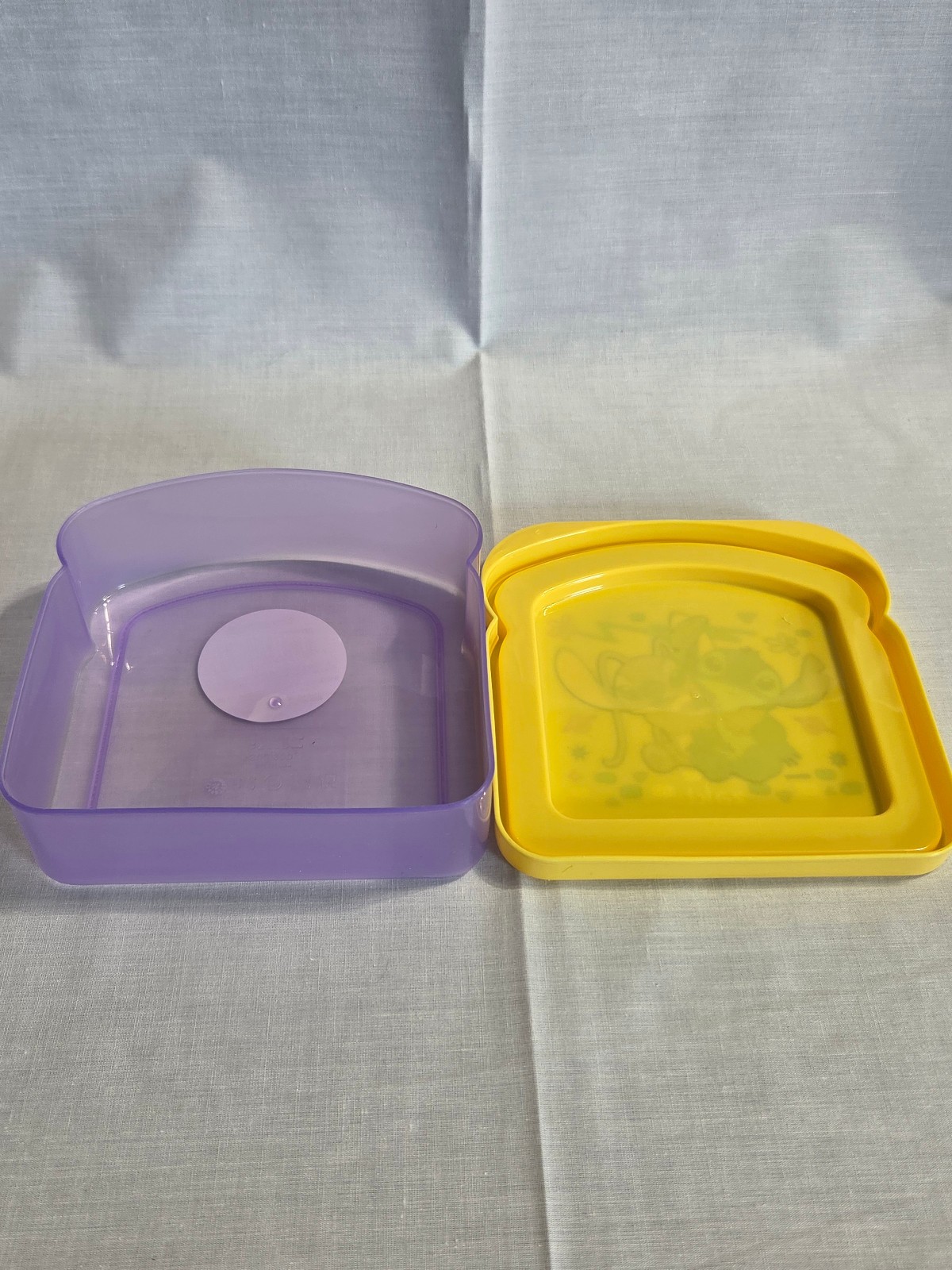 Set 3 Disney LILO & STITCH Sandwich Holders Snack Packer lunch box bread Contain