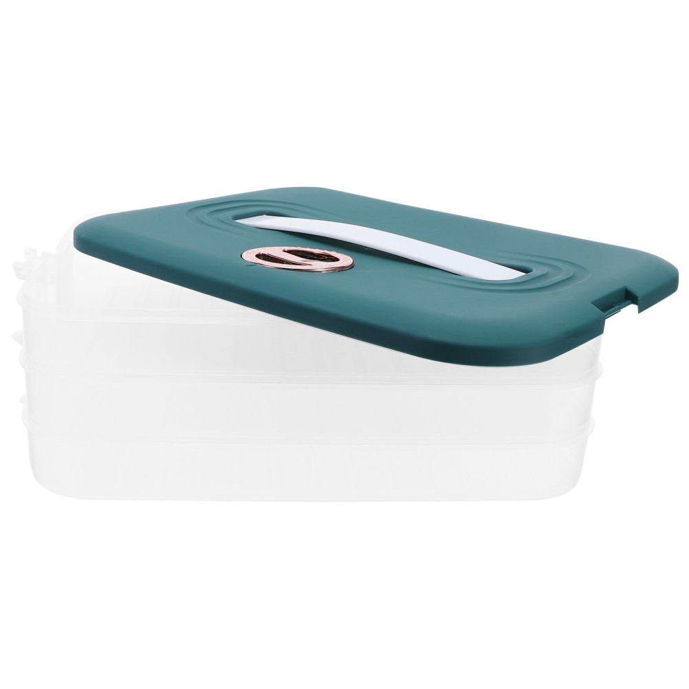 Rectangular Dumpling Case with Antistick Base for Efficient Freezer Food Storage