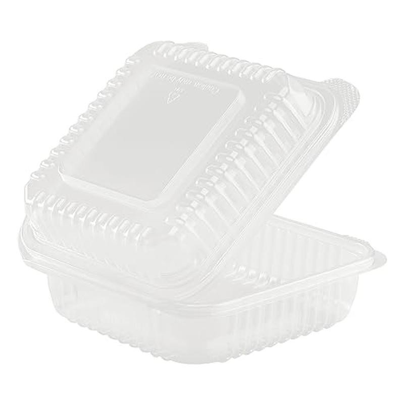 7×7 PP Hinged Food Container BPA Free Reusable Microwave Safe Freezer Safe 250ct