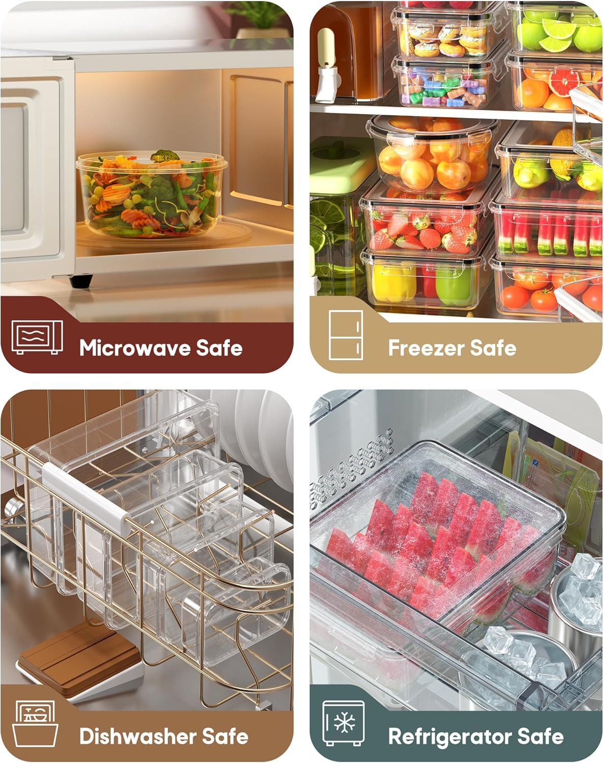 60 PCS Food Storage Containers with Lids Airtight, (30 Lids & 30 Containers) Lea
